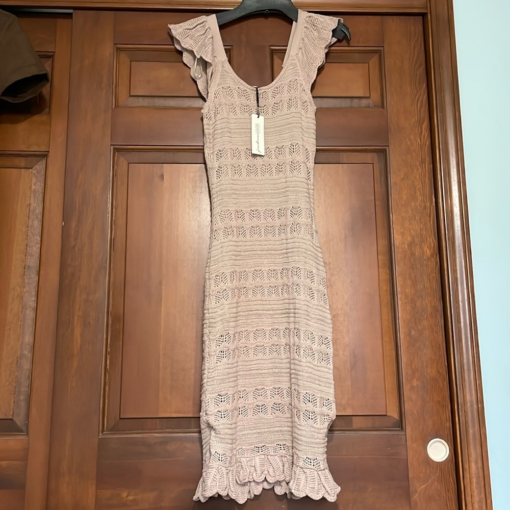 Crochet midi dress